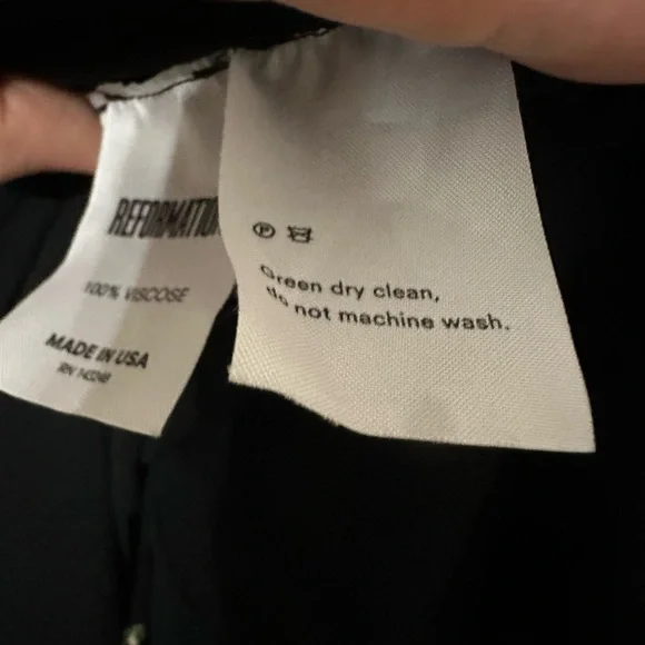 Reformation Linley Black Floral Mini Dress - Size 4 - Picture 9 of 10